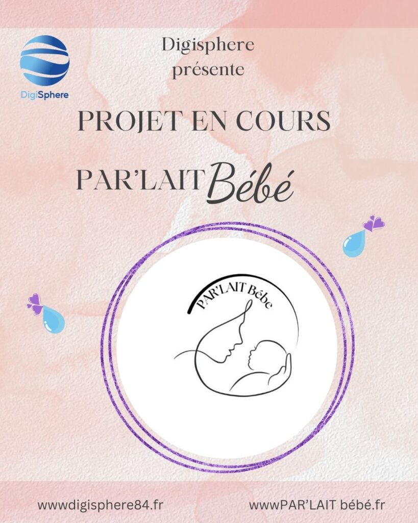 flyer lancement projet réseaux sociaux PAR'LAIT bébé