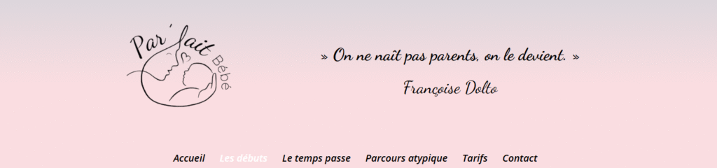 header du site parlait bébé