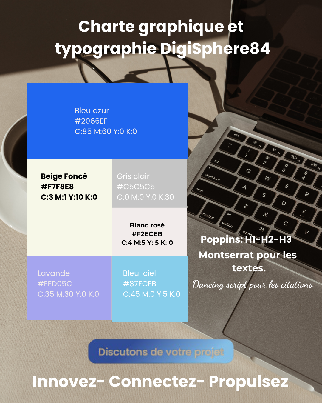 charte graphique et typographie du site digisphere84